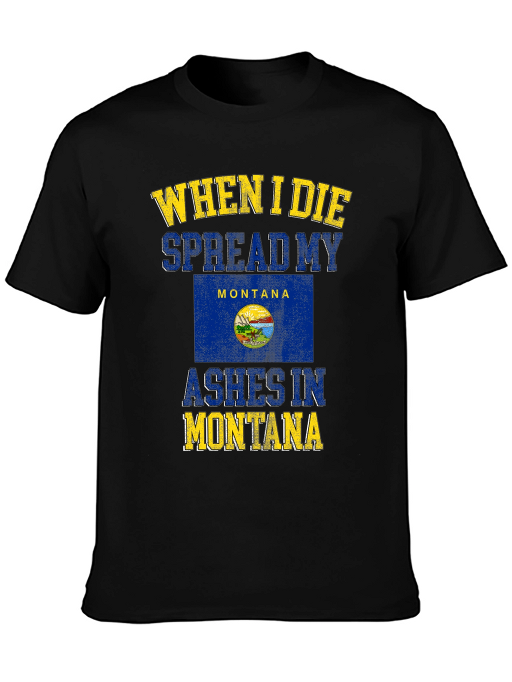 Montana Ashes Mens Graphic T-Shirt