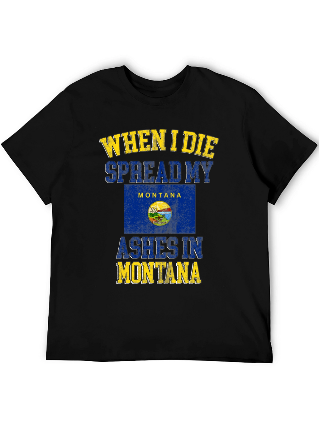 Montana Ashes Mens Graphic T-Shirt