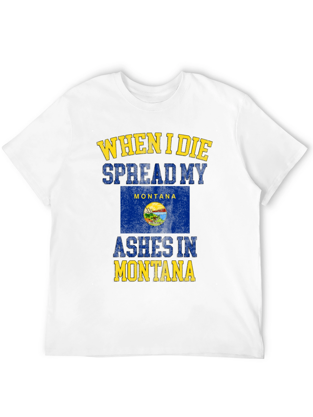 Montana Ashes Mens Graphic T-Shirt