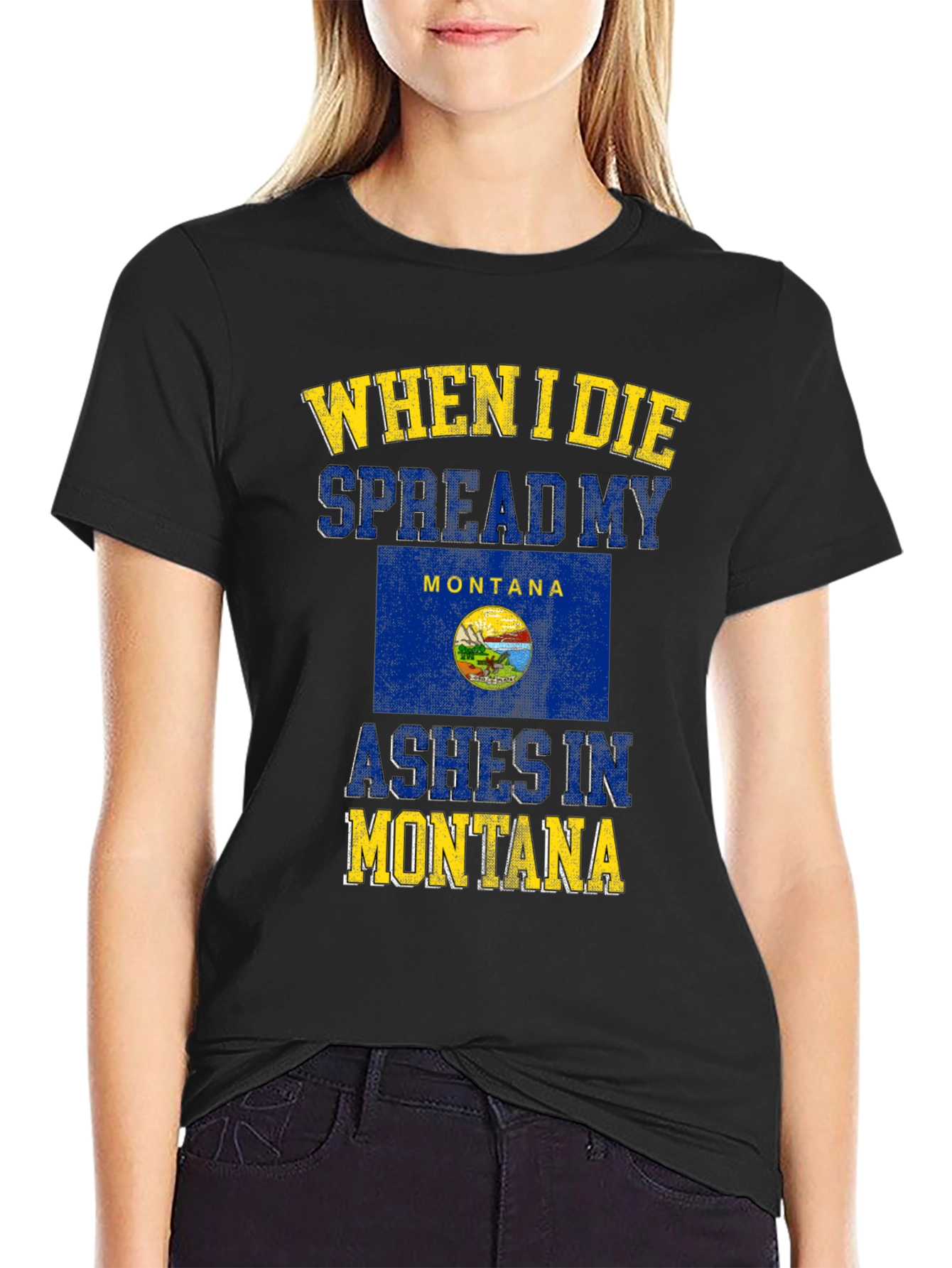 Montana Ashes Mens Graphic T-Shirt