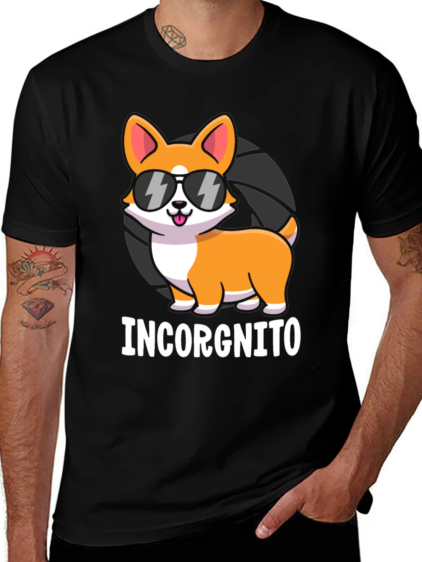 Incorgnito Corgi Graphic T-Shirt