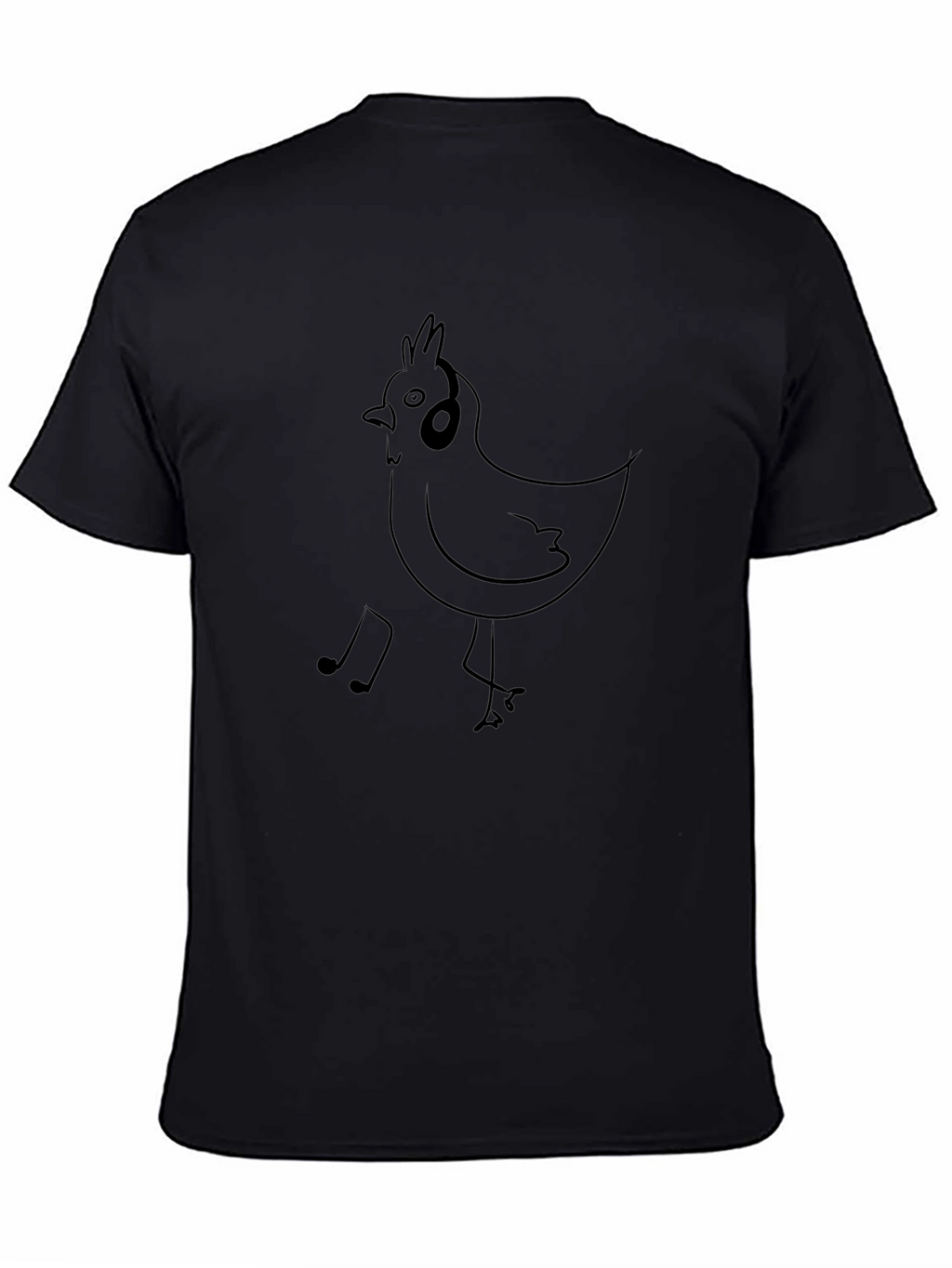 Musical Chicken T-Shirt - Black Graphic Tee