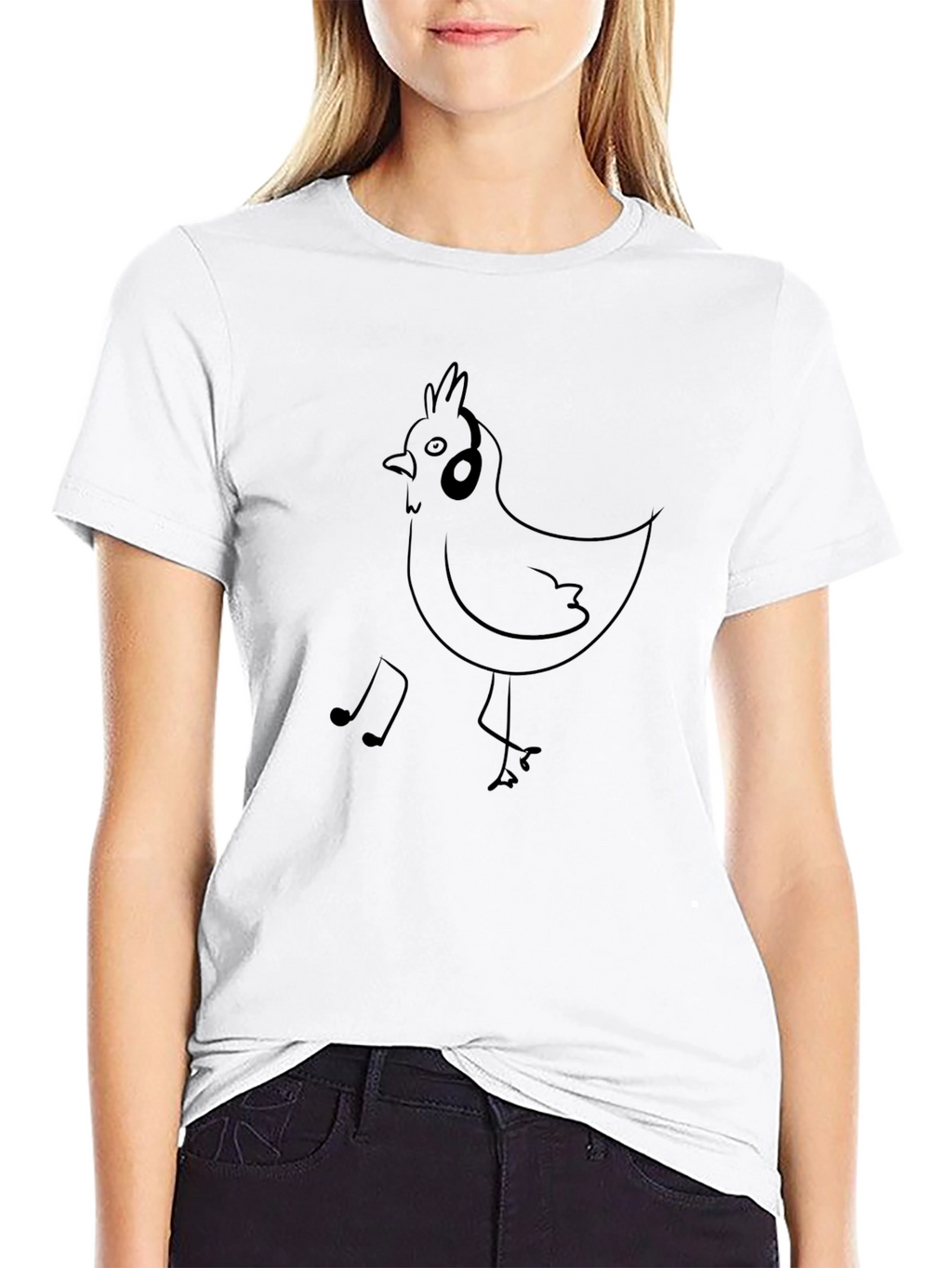 Musical Chicken T-Shirt - Black Graphic Tee
