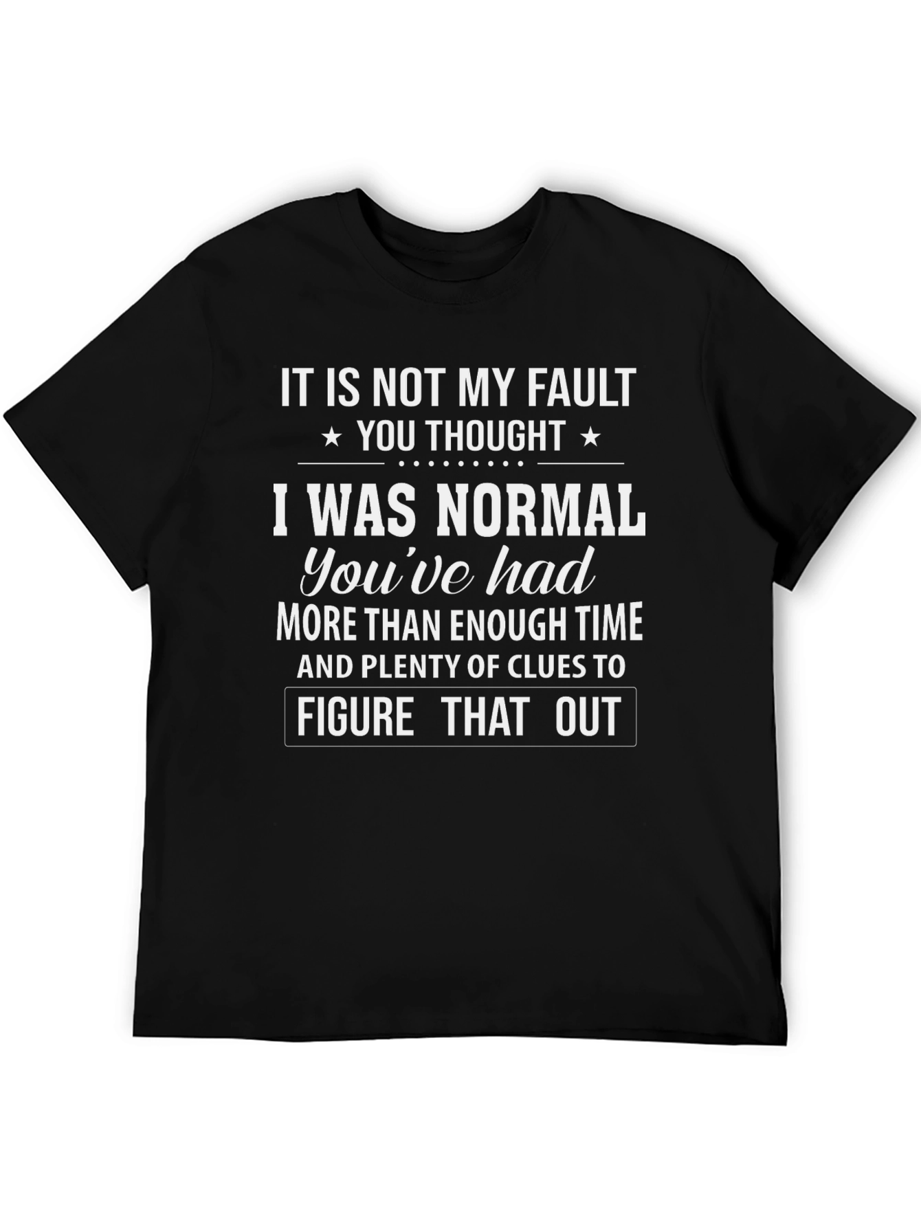Funny T-Shirt: Its Not My Fault You Thought I Was Normal