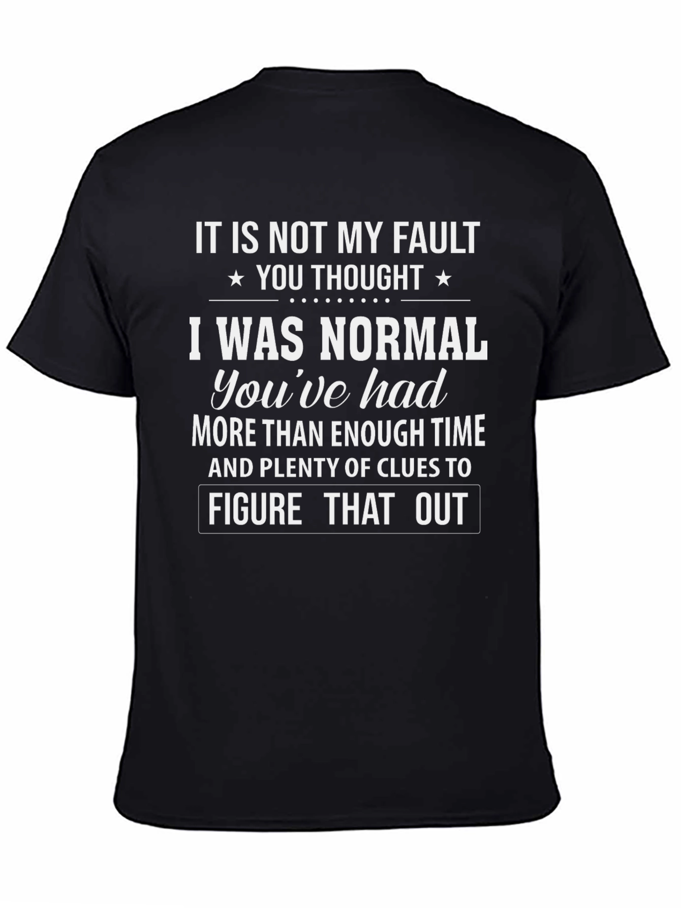 Funny T-Shirt: Its Not My Fault You Thought I Was Normal