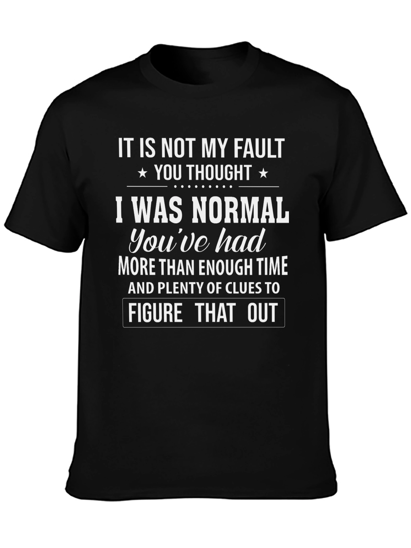 Funny T-Shirt: Its Not My Fault You Thought I Was Normal