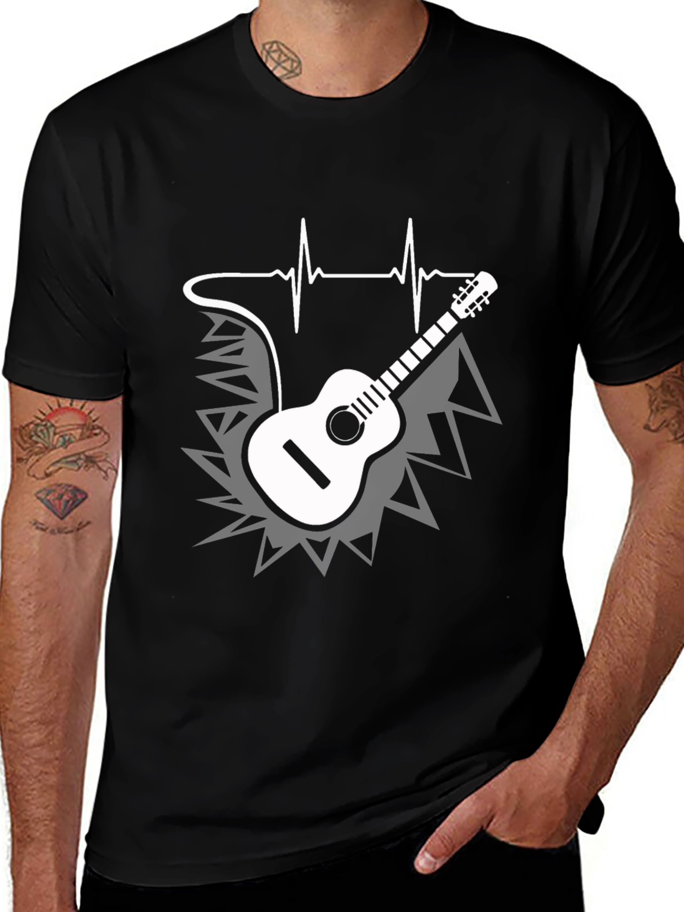 Musical Heartbeat Guitar T-Shirt