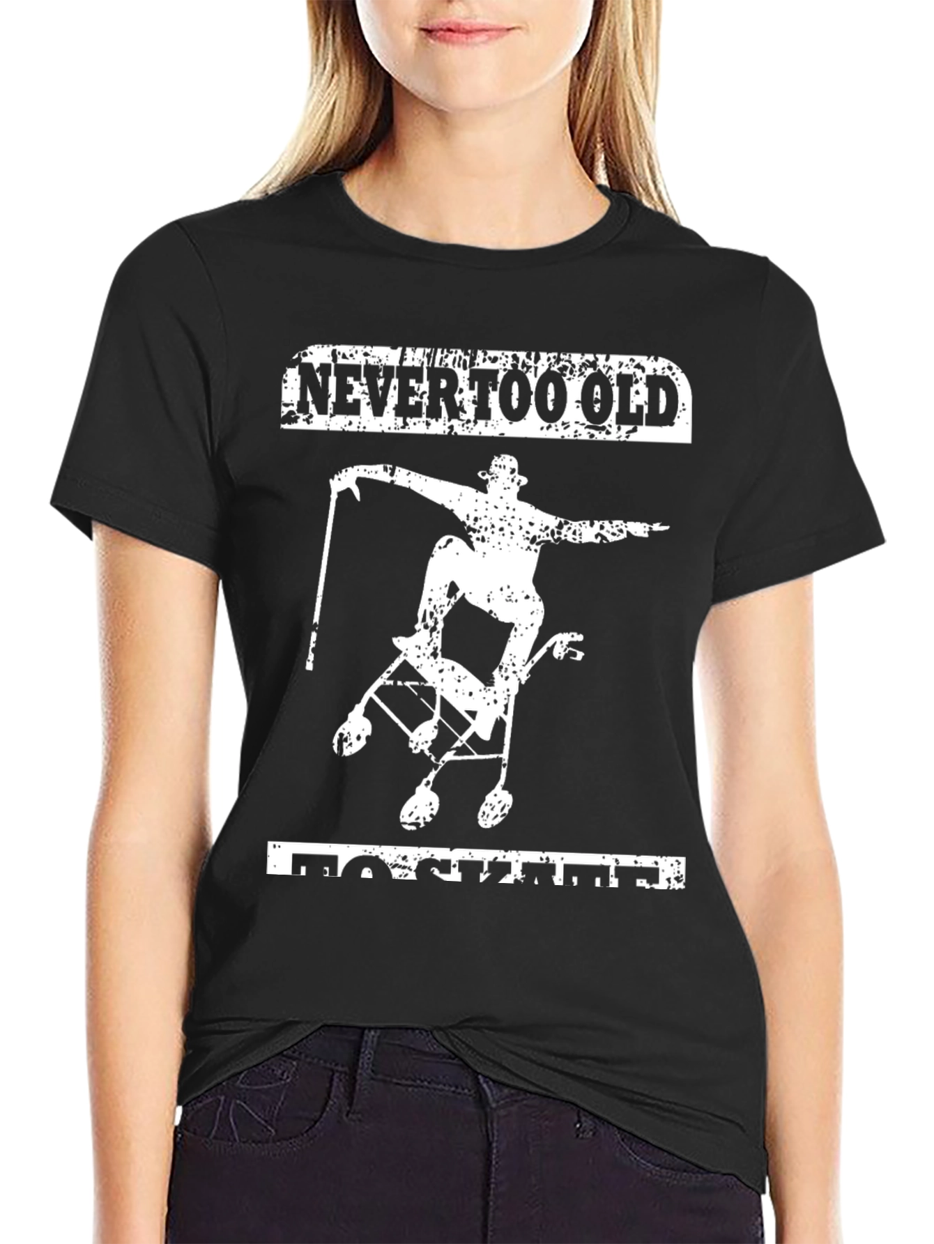 Never Too Old to Skateboard Graphic Tee
