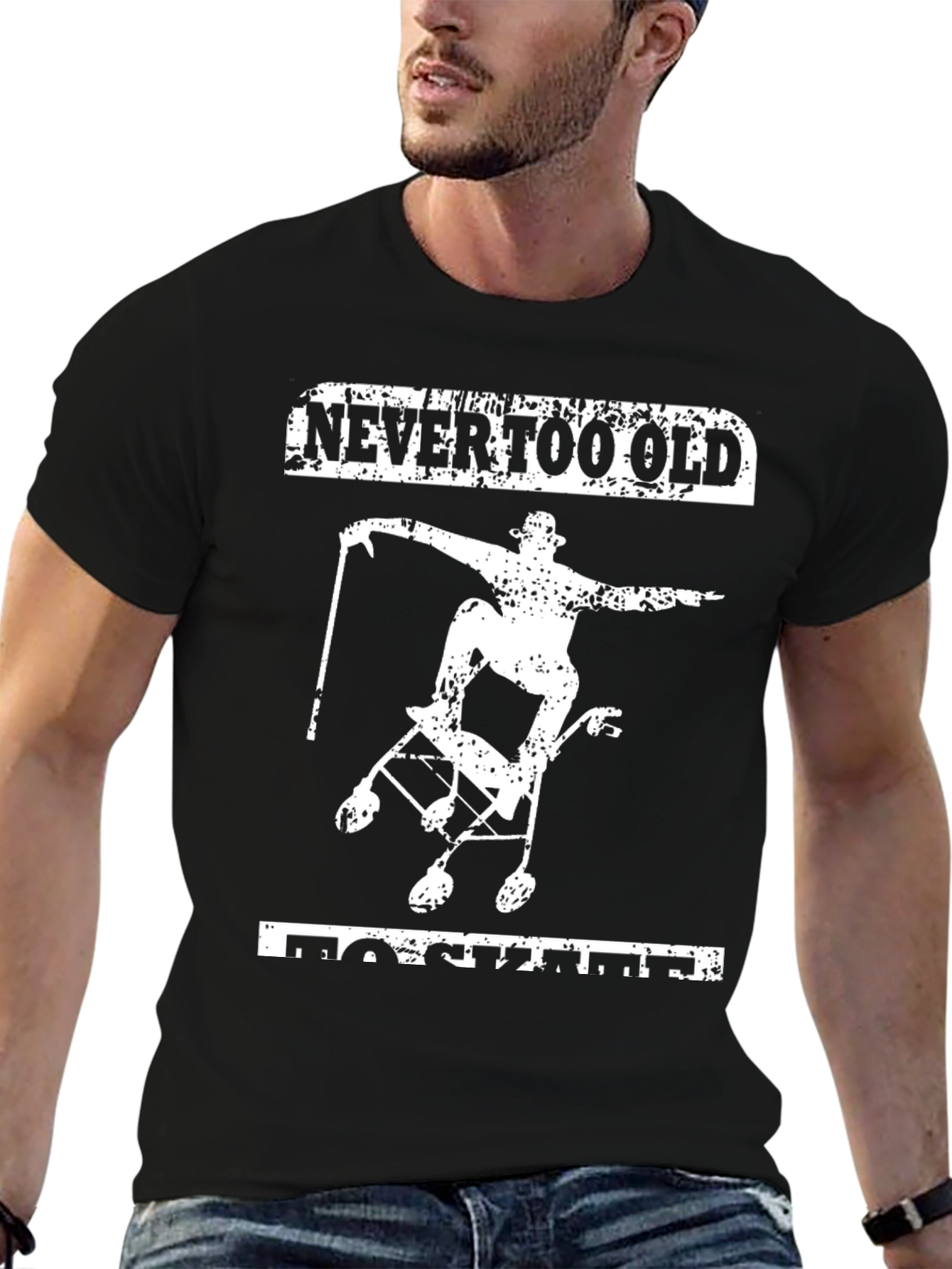Never Too Old to Skateboard Graphic Tee