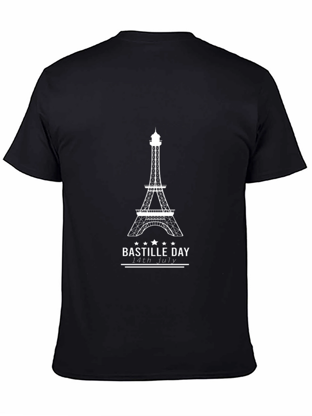 Eiffel Tower Bastille Day Black T-Shirt