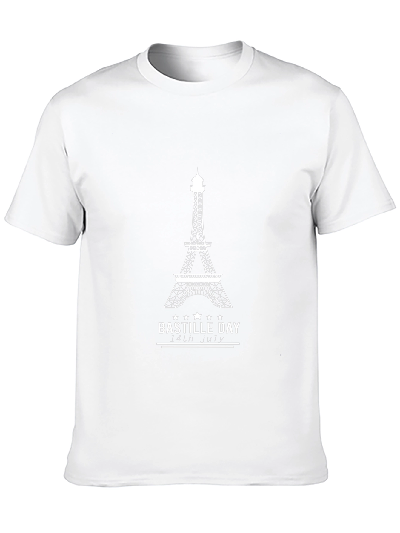 Eiffel Tower Bastille Day Black T-Shirt