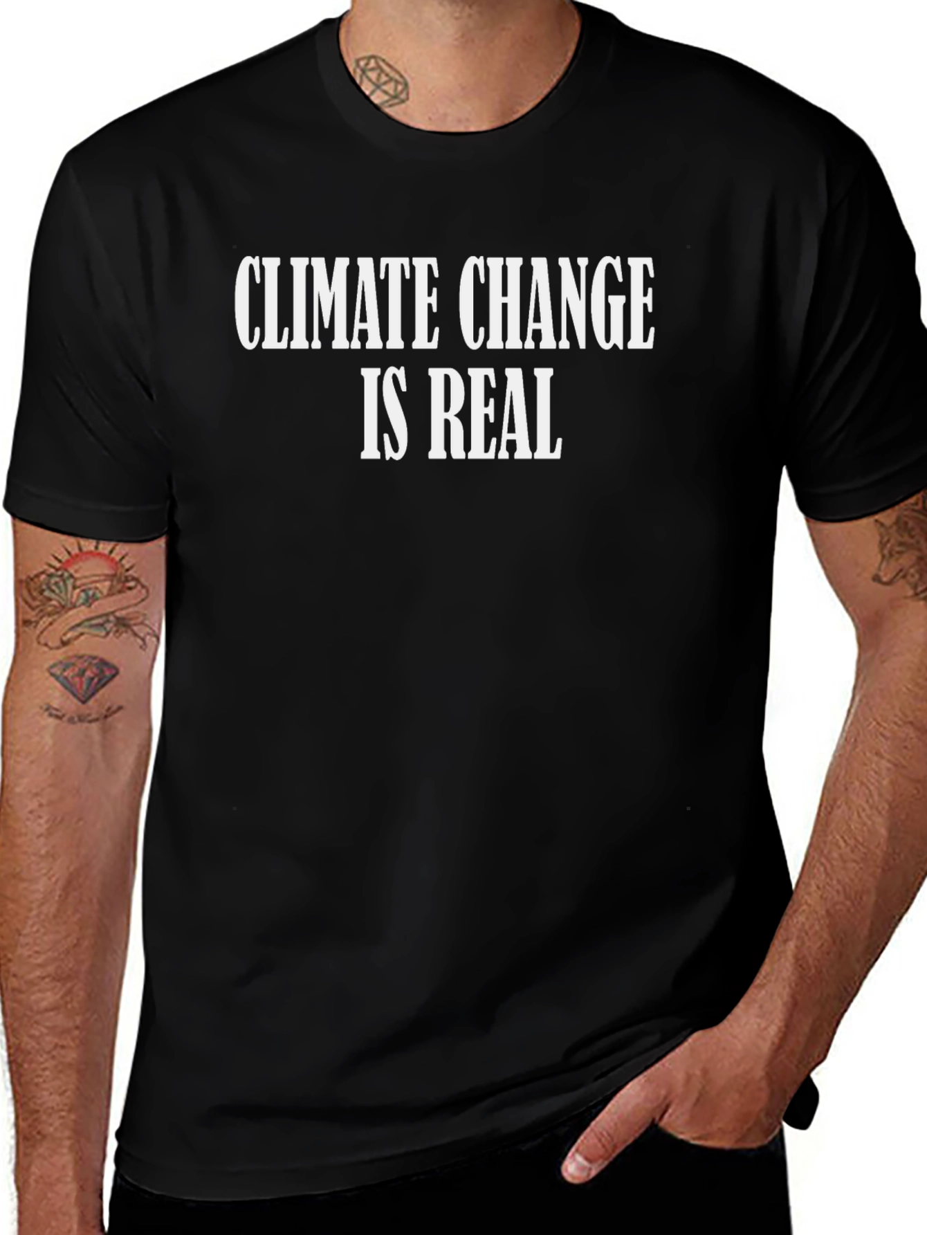 Climate Change Is Real T-Shirt - Black