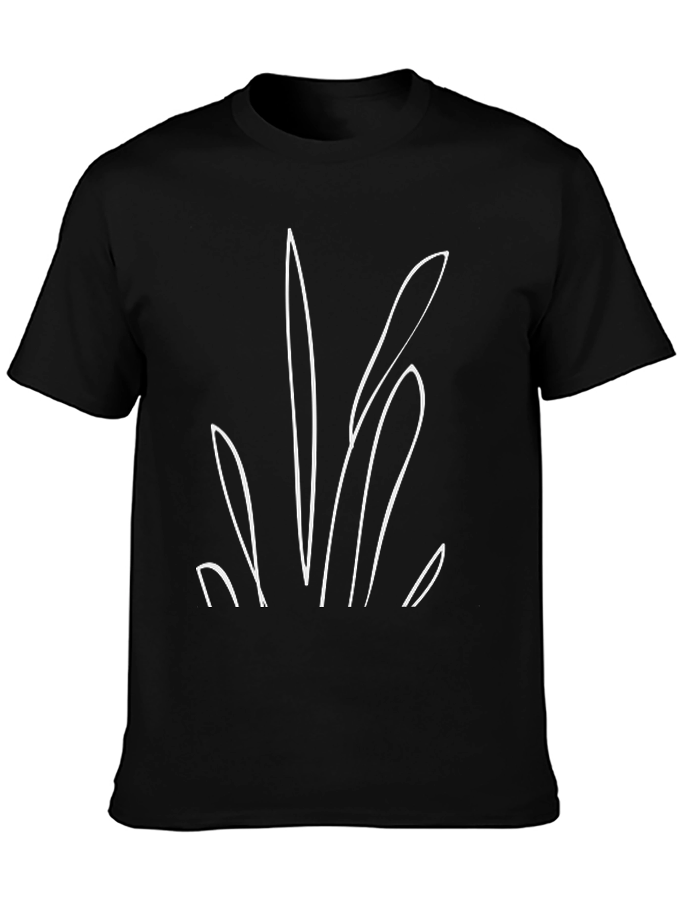 Minimalist Line Art Black T-Shirt