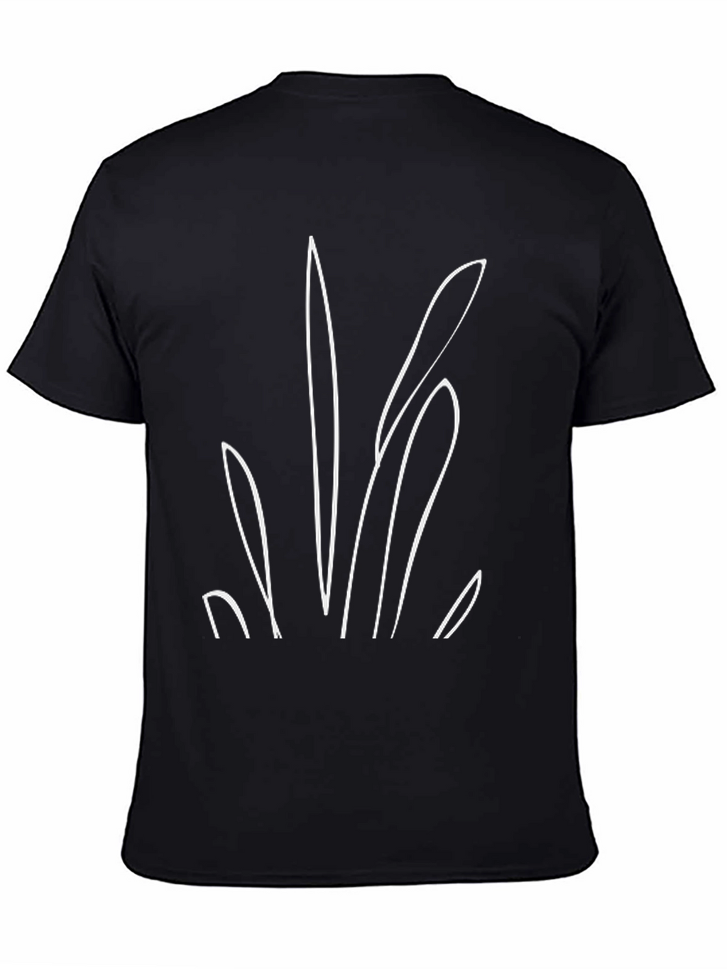 Minimalist Line Art Black T-Shirt