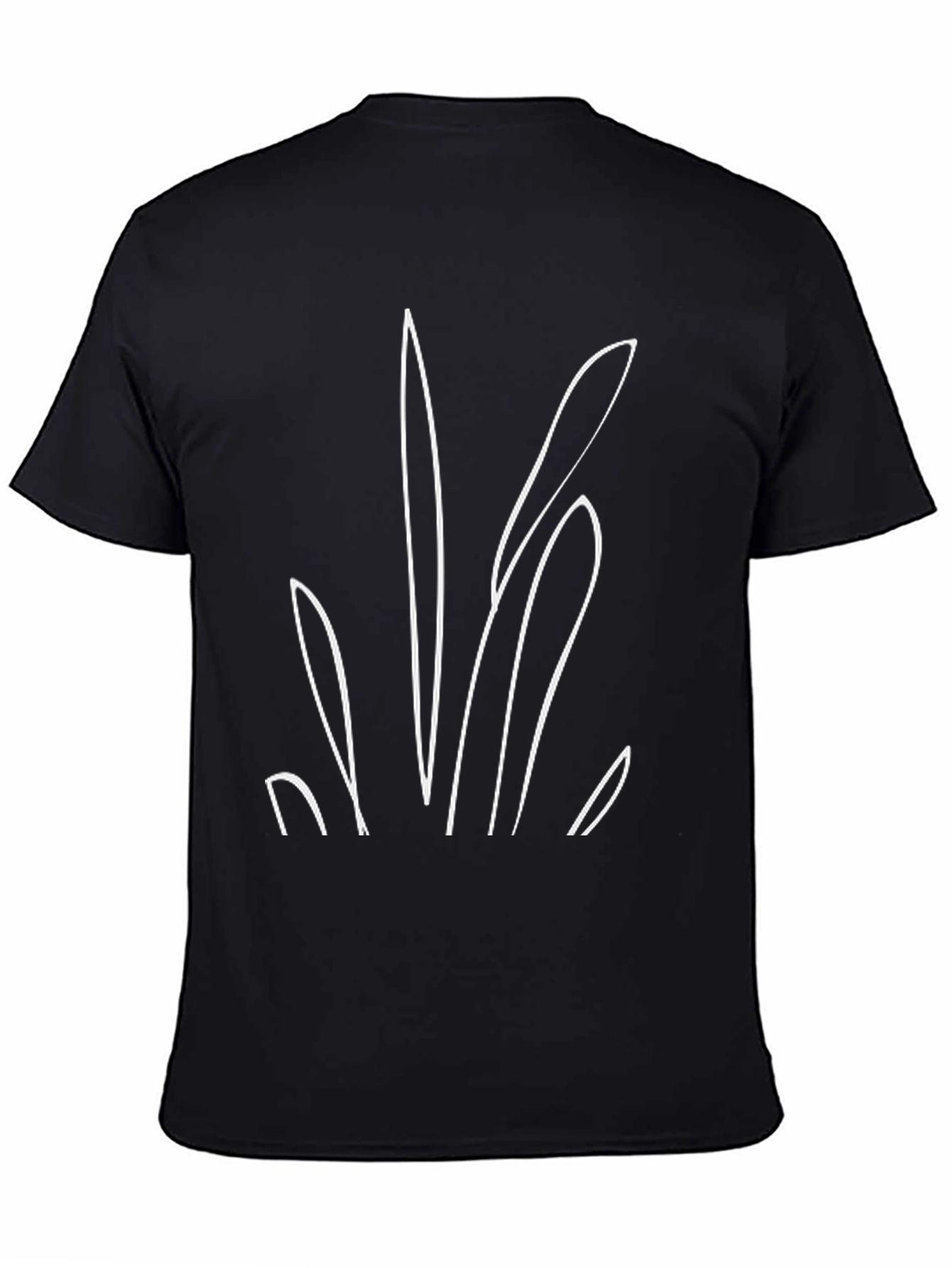 Minimalist Line Art Black T-Shirt