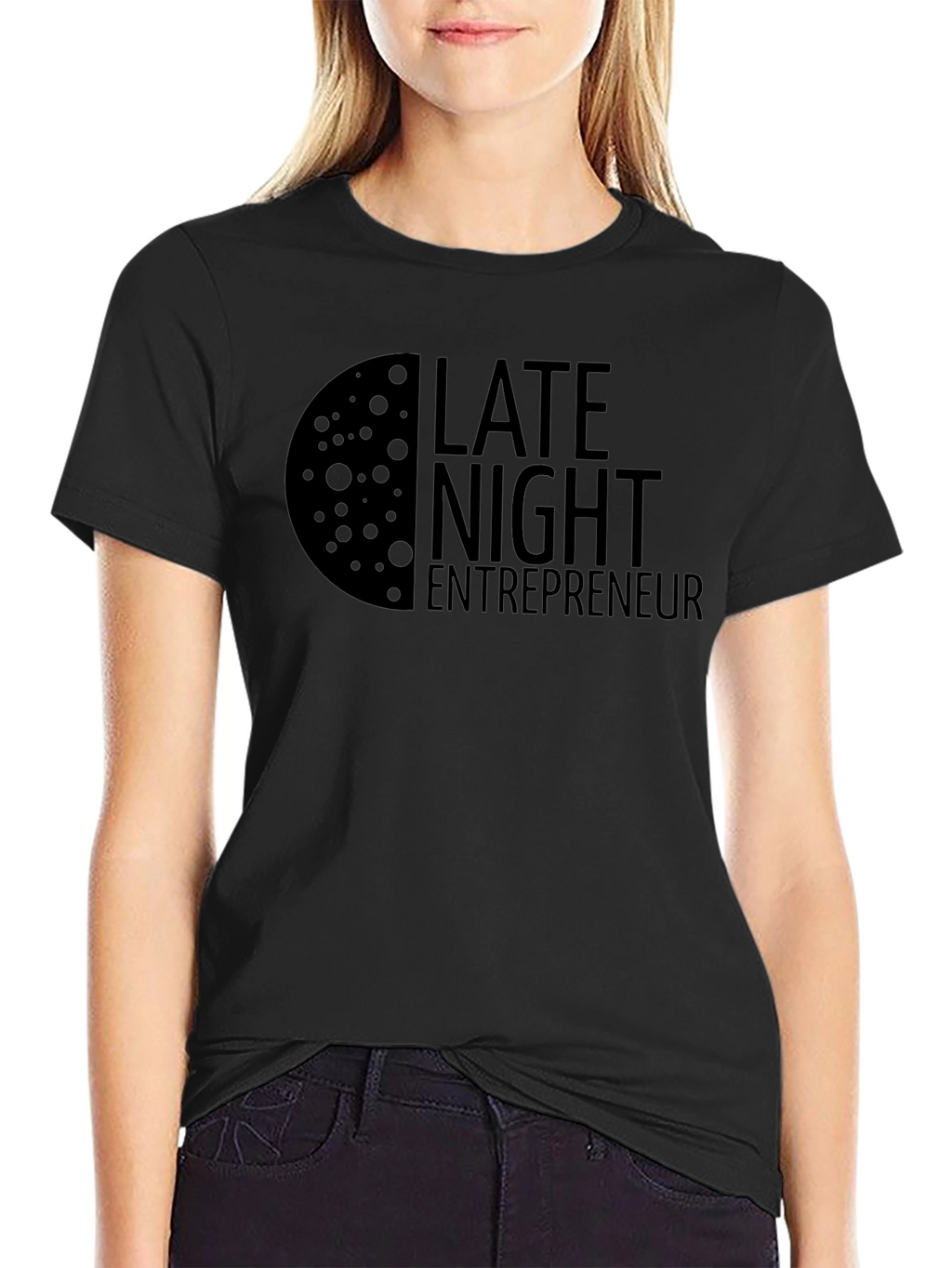 Late Night Entrepreneur Black T-Shirt