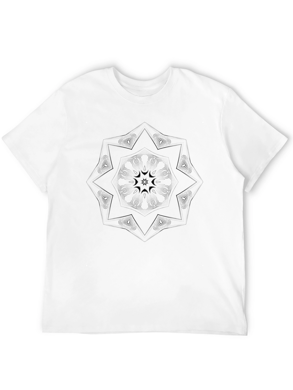 Mens Black Graphic Print Crew Neck T-Shirt