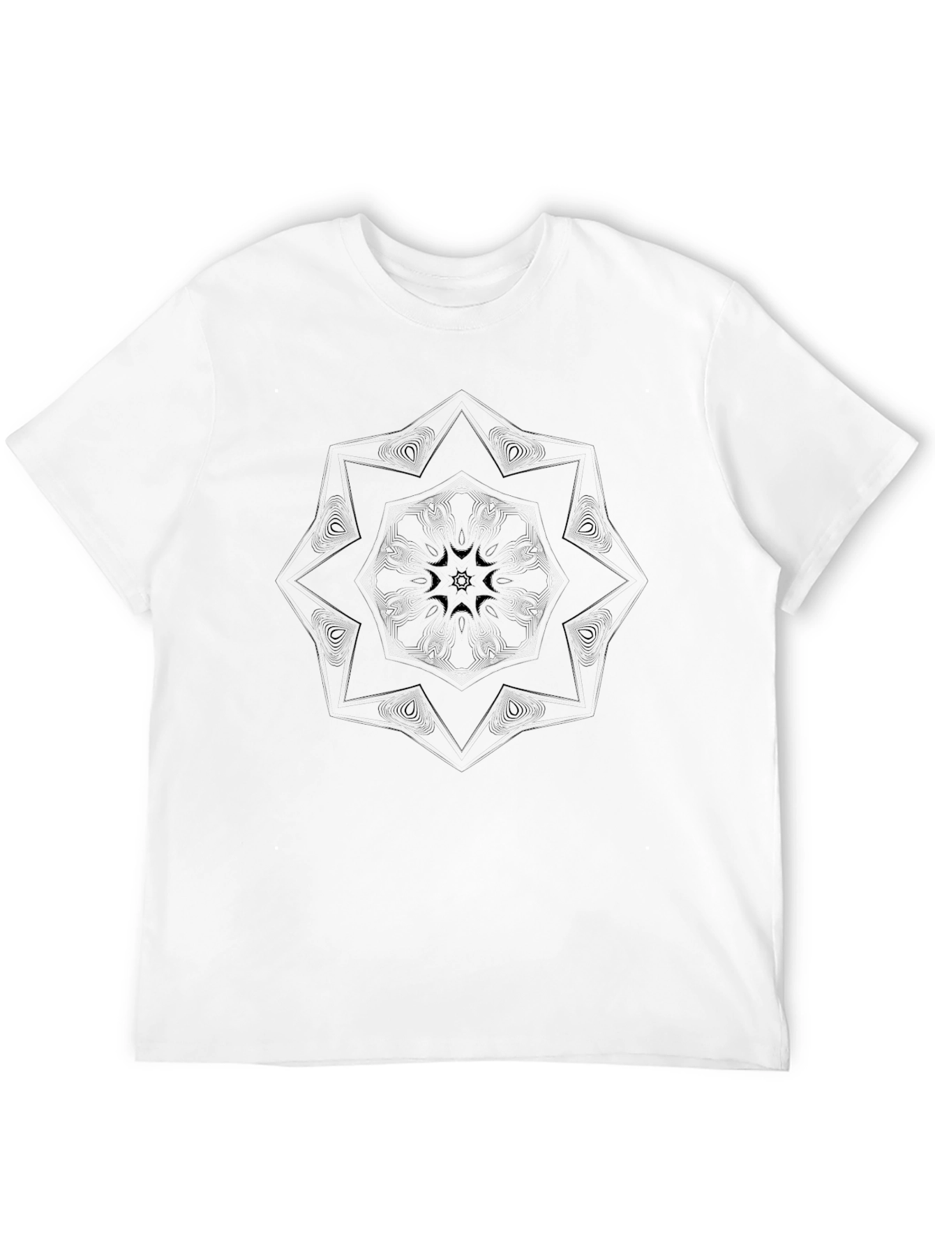 Mens Black Graphic Print Crew Neck T-Shirt