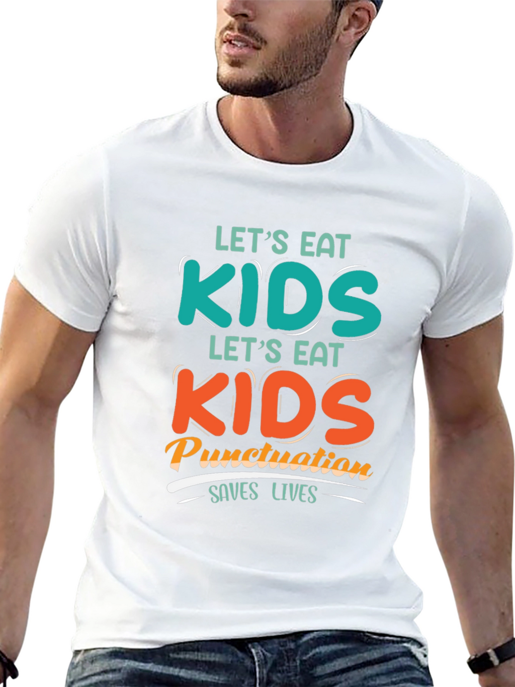 Eat Kids Punctuation Saves Lives Graphic Tee