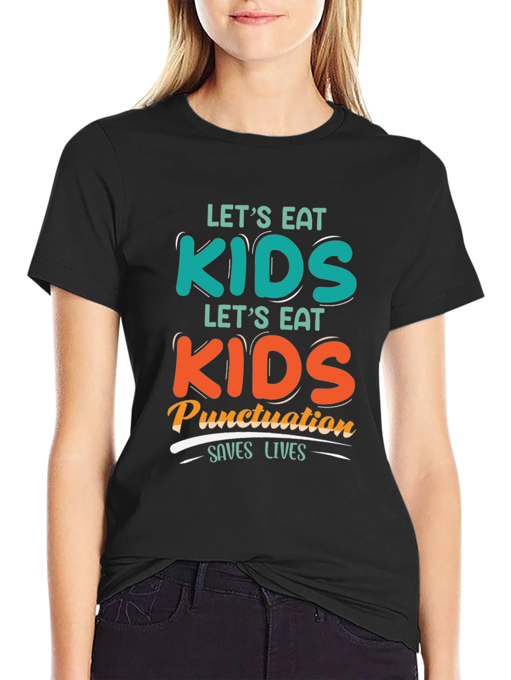 Eat Kids Punctuation Saves Lives Graphic Tee