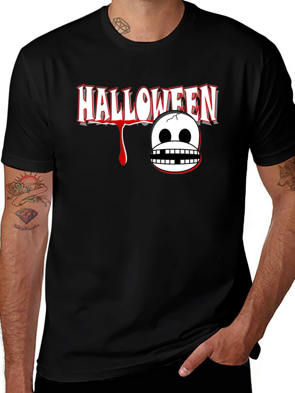 Halloween Graphic Print T-Shirt