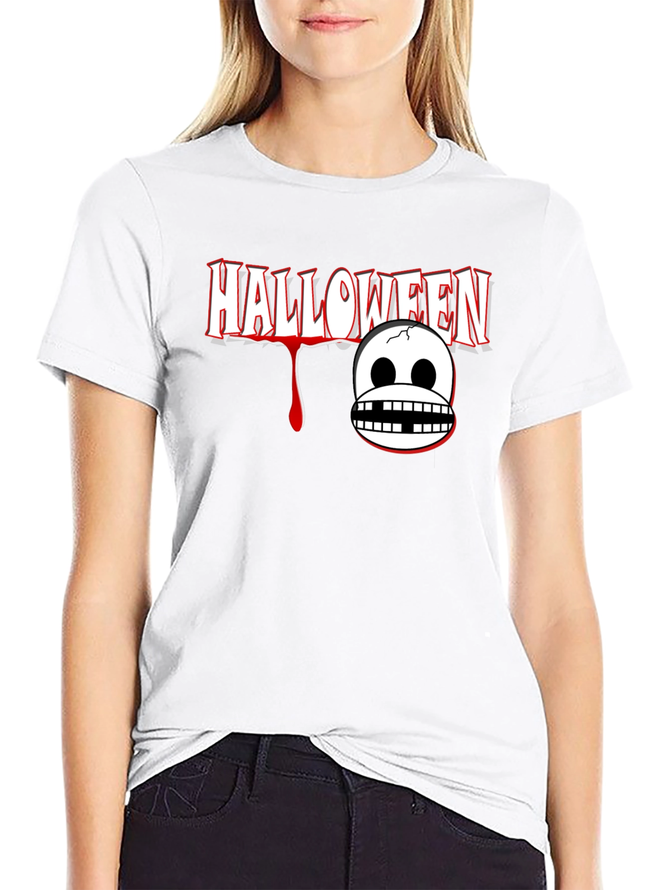 Halloween Graphic Print T-Shirt