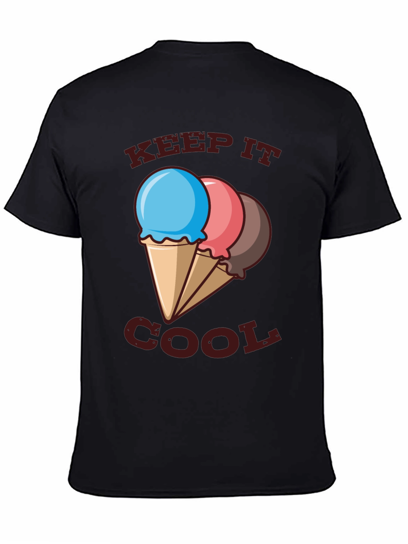 Keep It Cool Ice Cream T-Shirt - Black