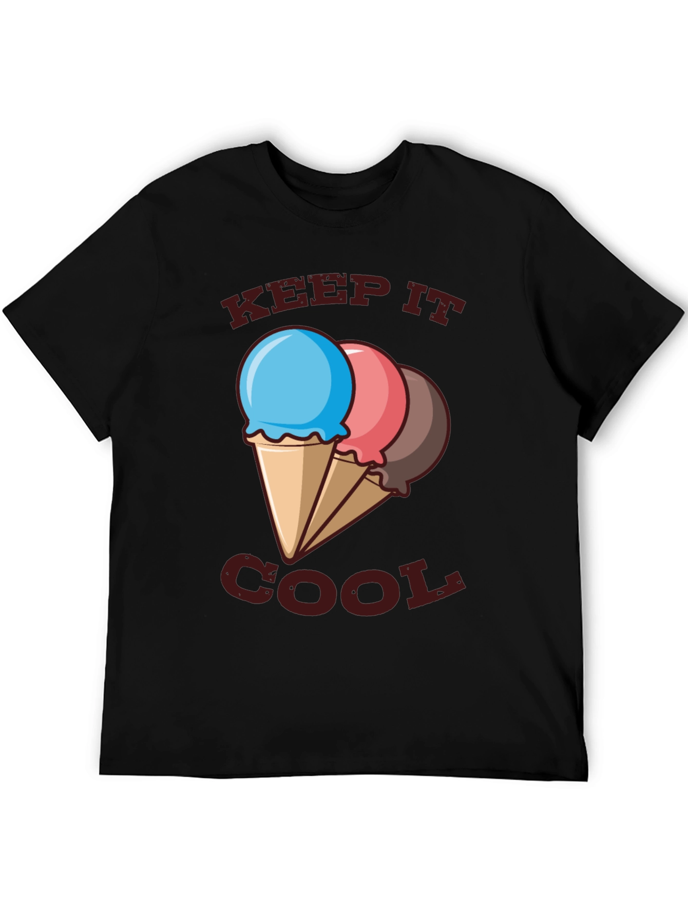Keep It Cool Ice Cream T-Shirt - Black