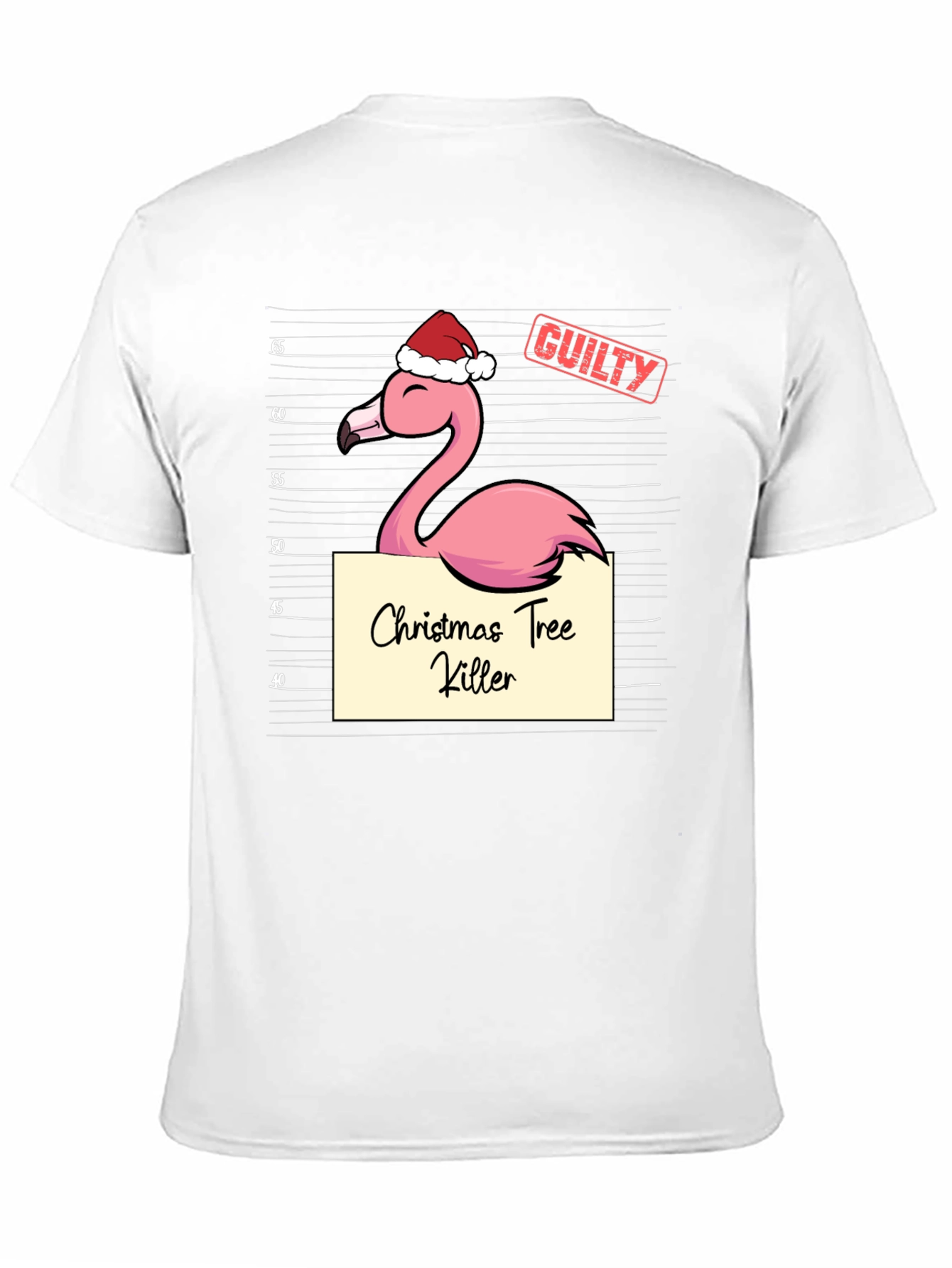 Christmas Tree Killer Flamingo Graphic Tee