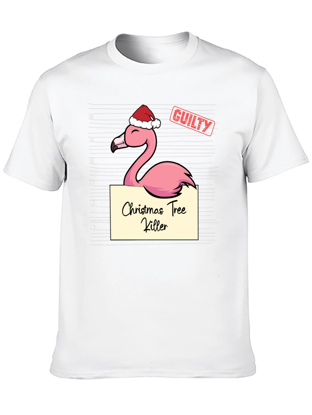 Christmas Tree Killer Flamingo Graphic Tee
