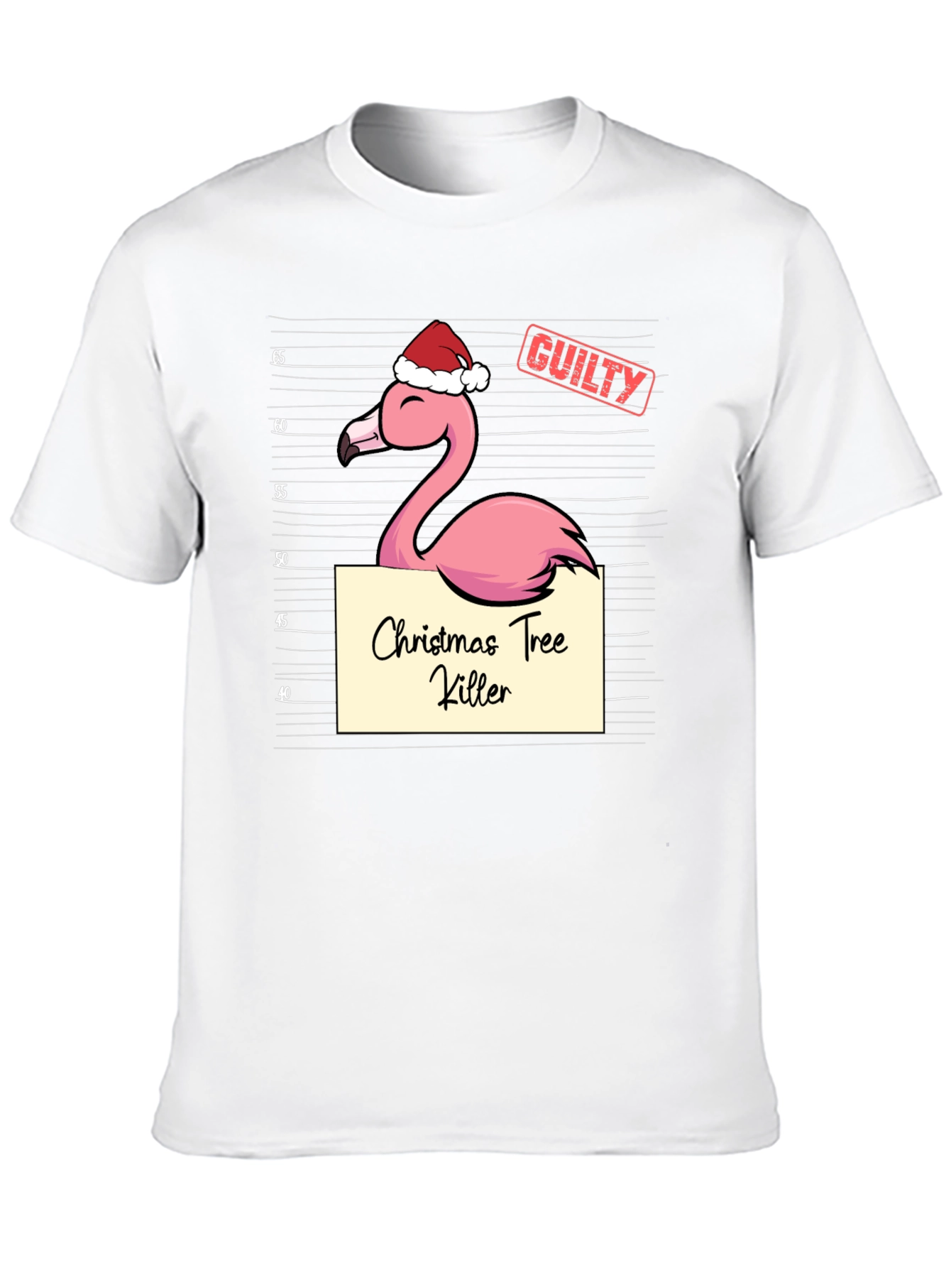 Christmas Tree Killer Flamingo Graphic Tee