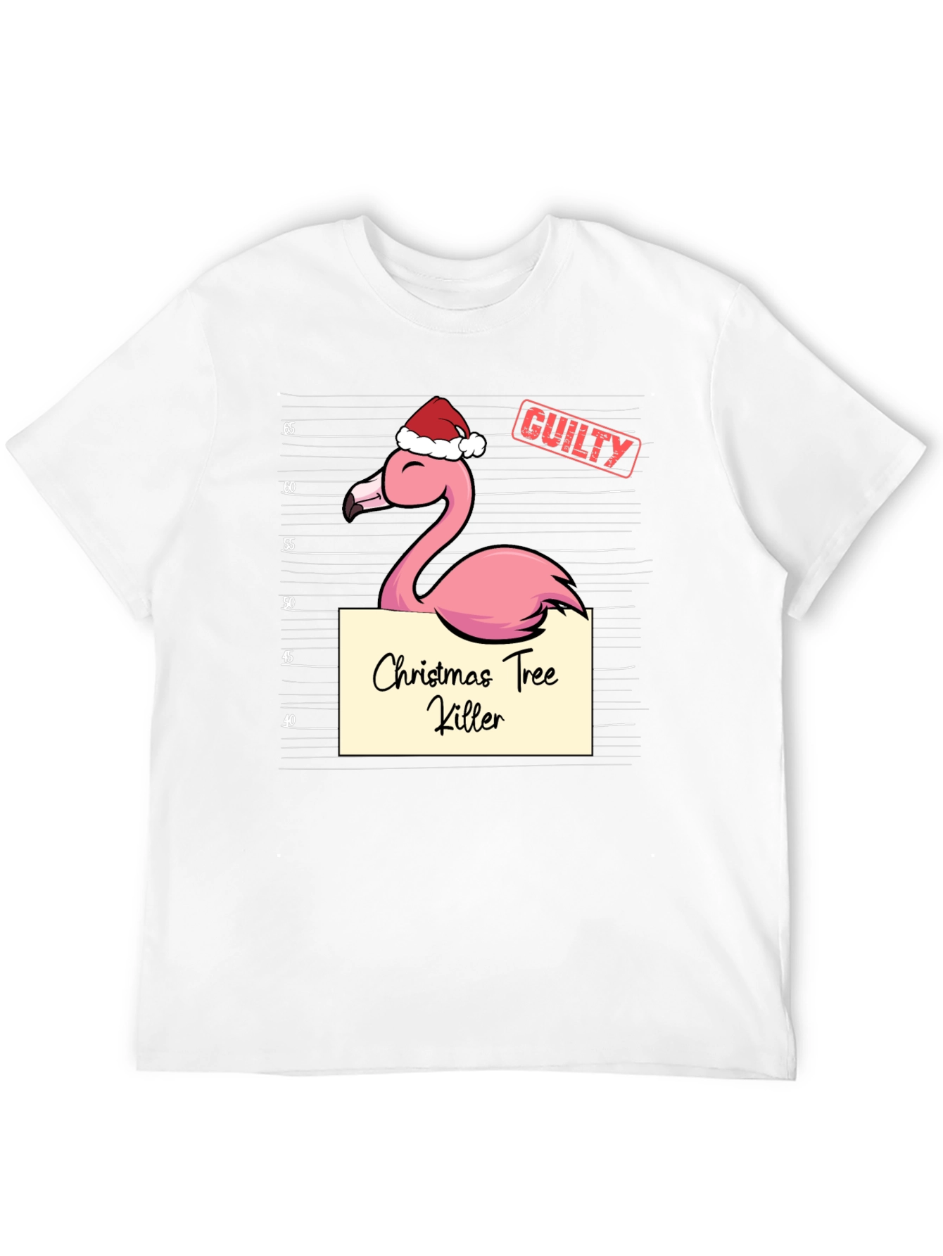 Christmas Tree Killer Flamingo Graphic Tee