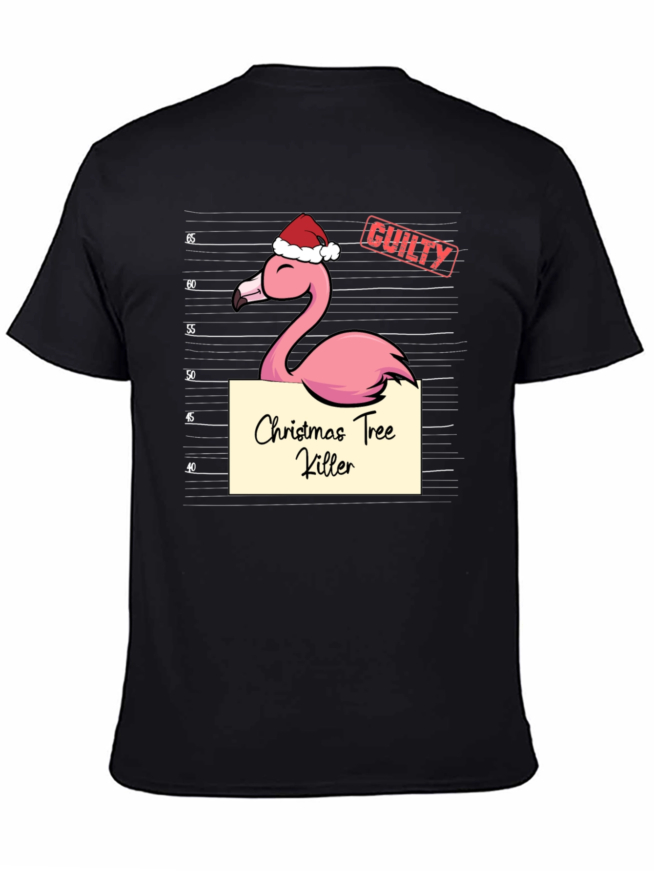 Christmas Tree Killer Flamingo Graphic Tee