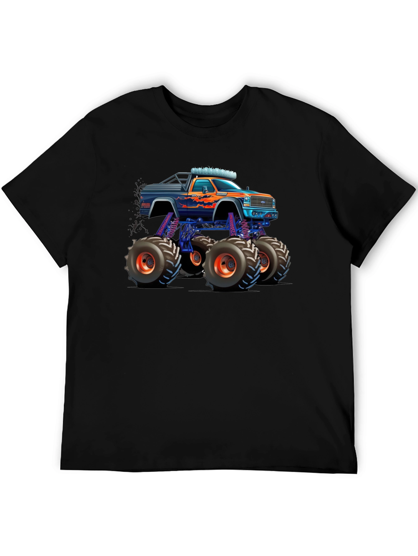Monster Truck Graphic Tee - Black Cotton T-Shirt