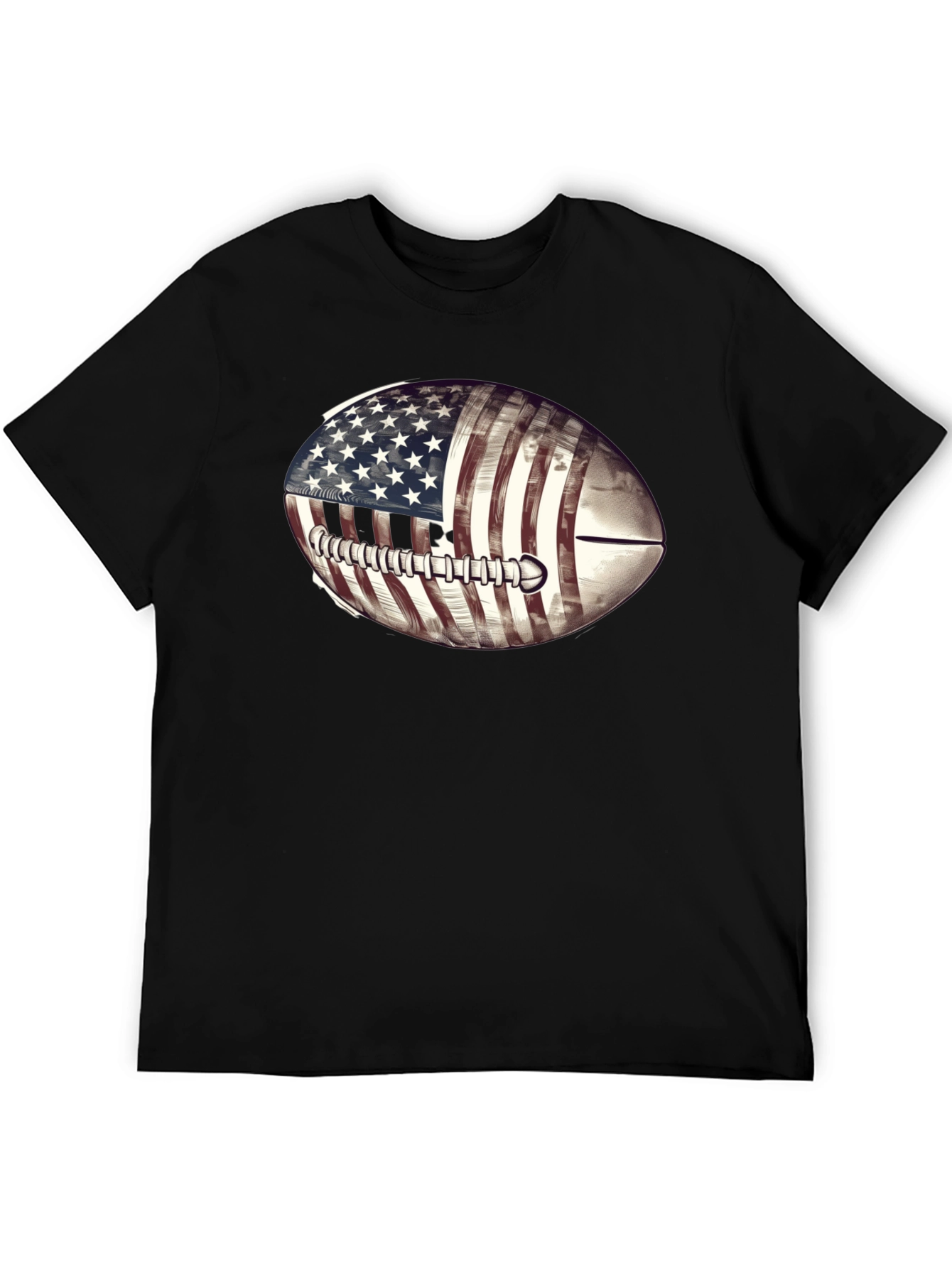 American Flag Football Graphic T-Shirt