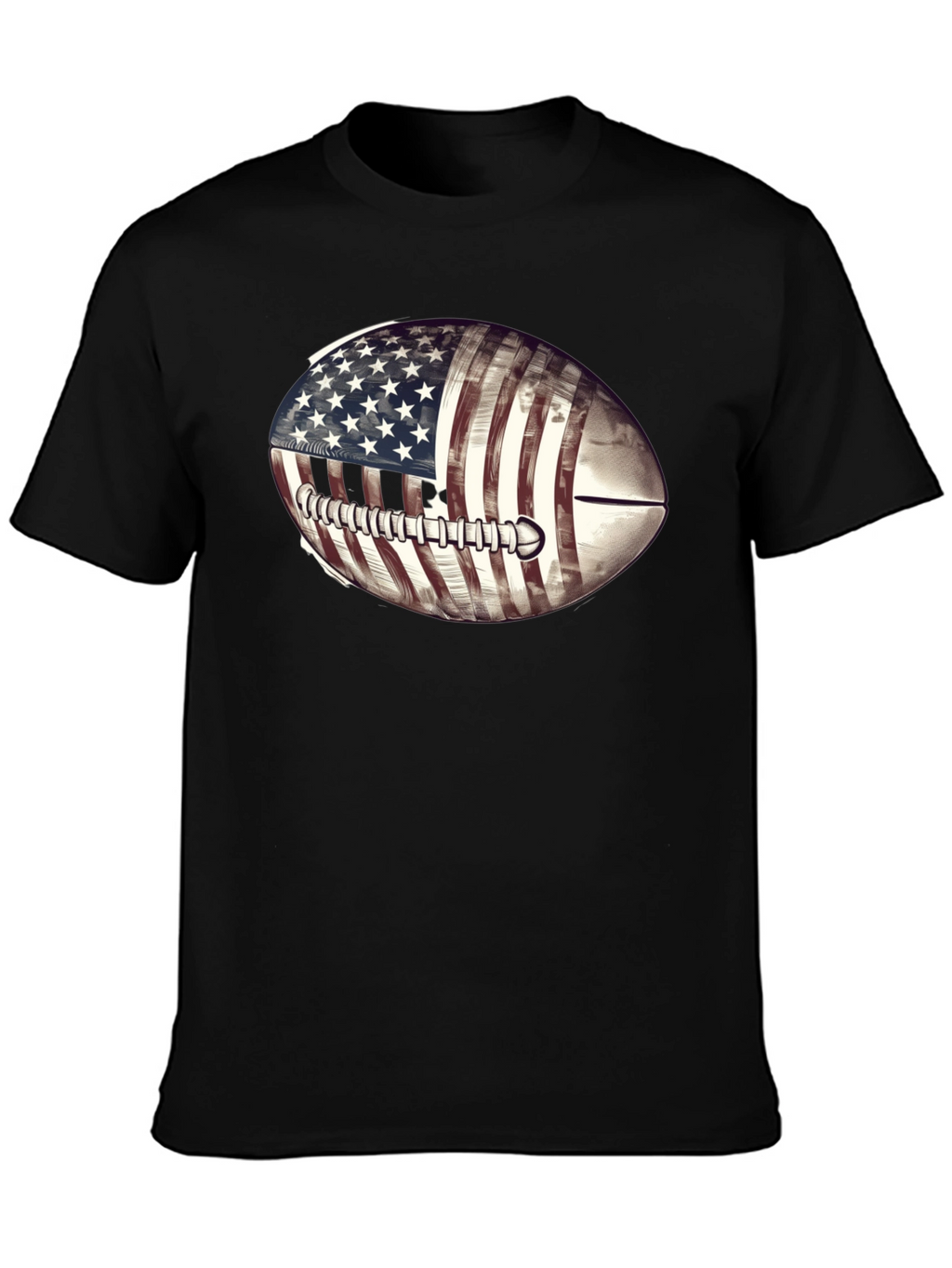 American Flag Football Graphic T-Shirt