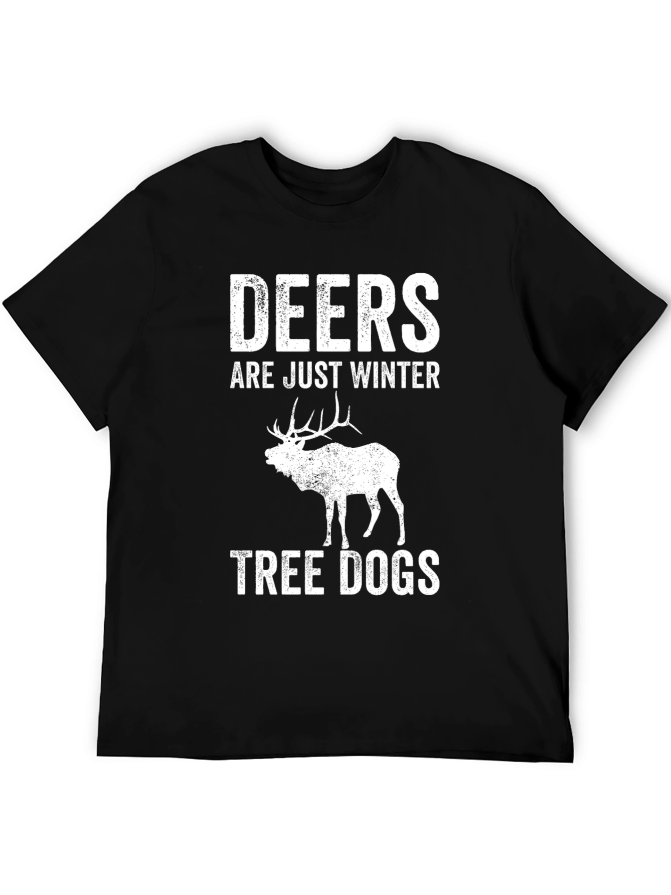 Deers Are Just Winter Tree Dogs Graphic Tee