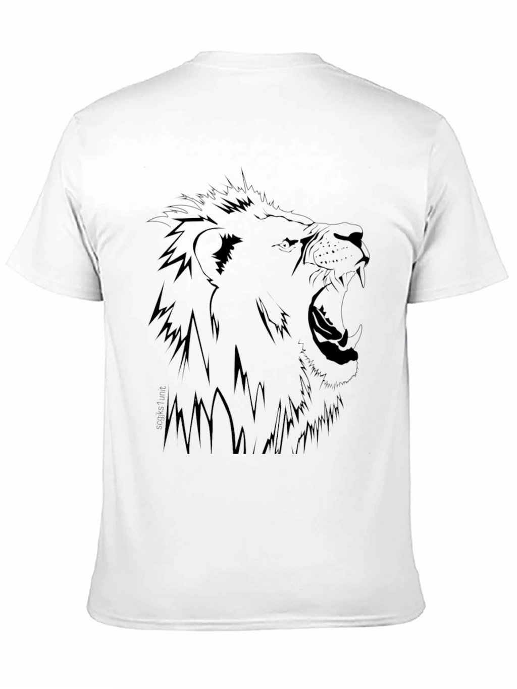 Lion Graphic Print Black T-Shirt