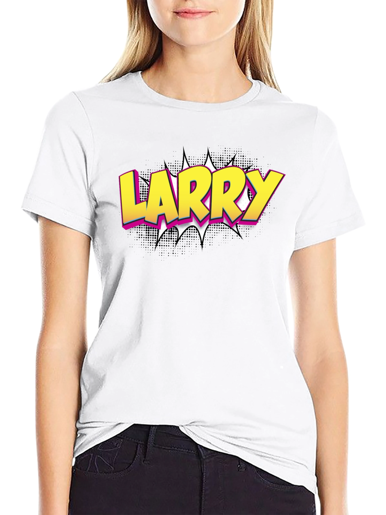 Larry Pop Art Black T-Shirt