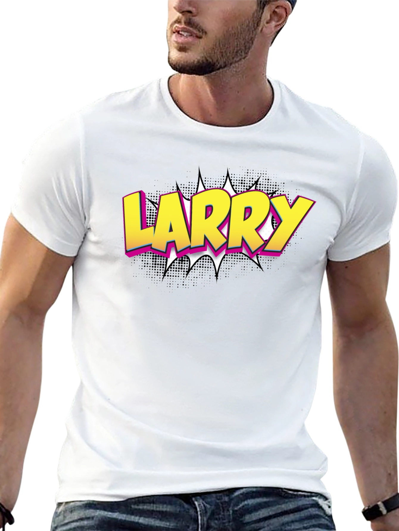 Larry Pop Art Black T-Shirt