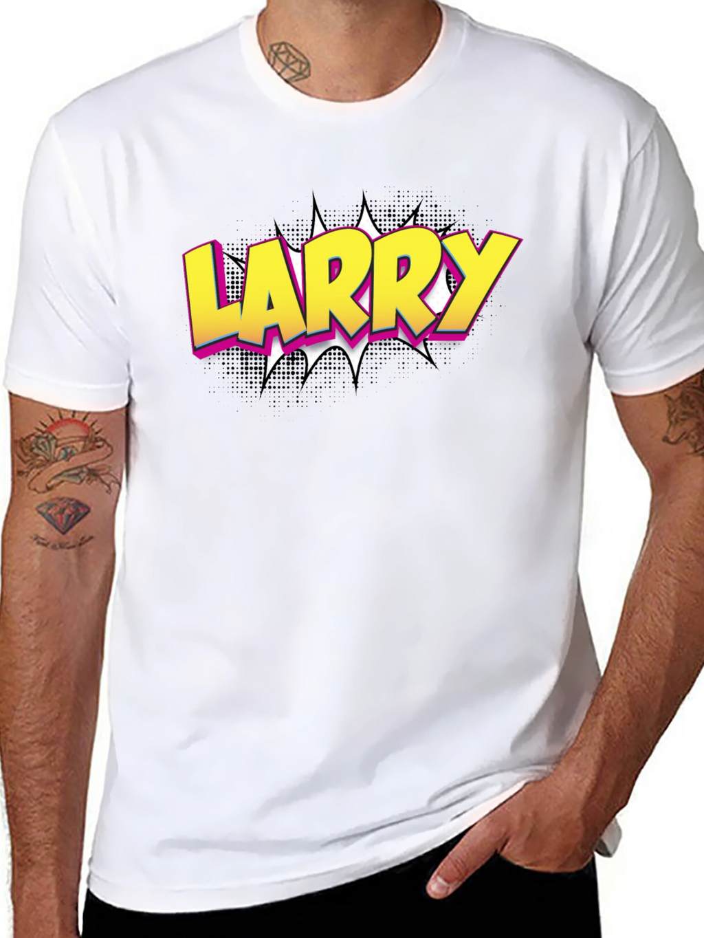 Larry Pop Art Black T-Shirt