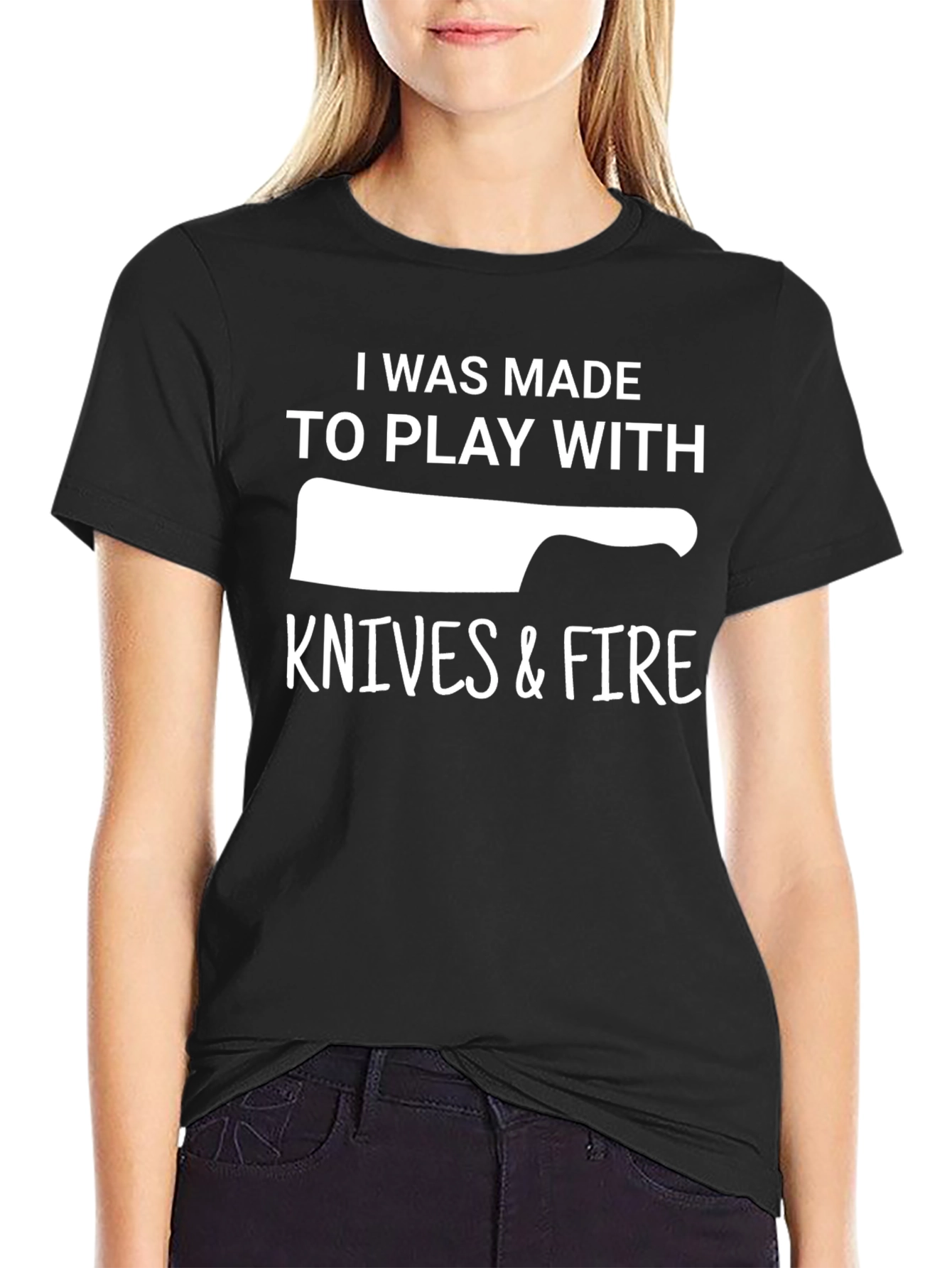 Knives & Fire T-Shirt - Funny Chef Tee