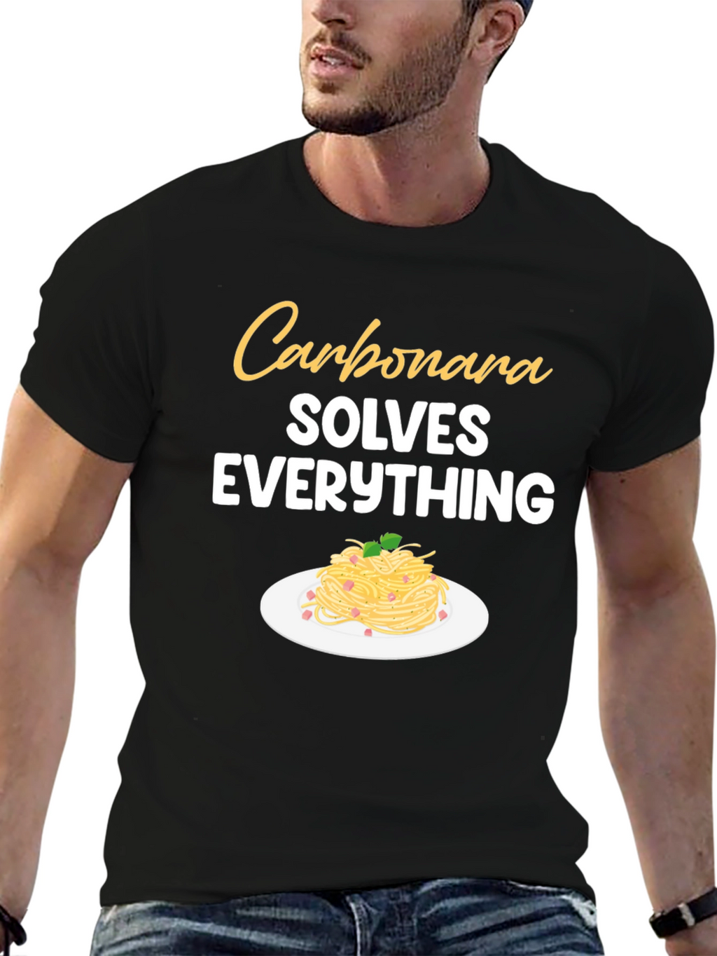 Carbonara Solves Everything Graphic T-Shirt