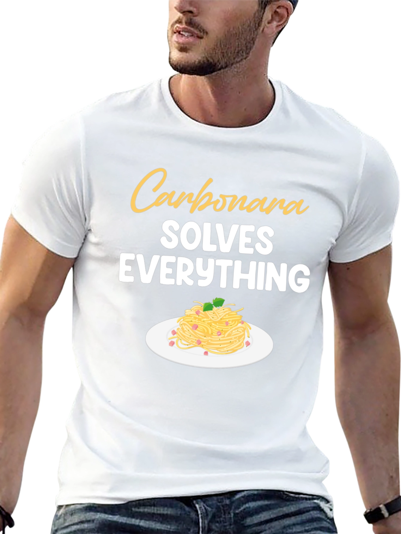Carbonara Solves Everything Graphic T-Shirt