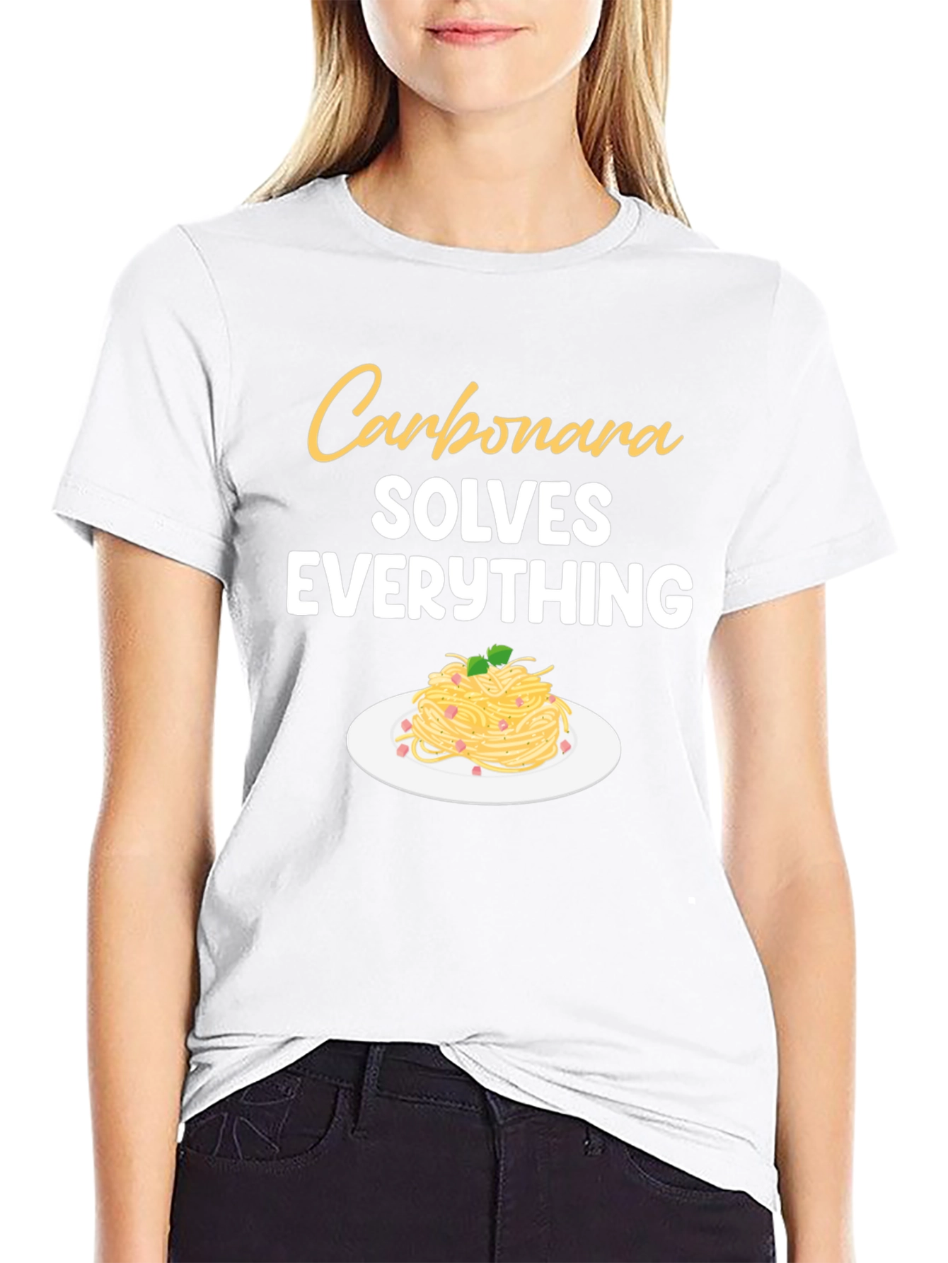 Carbonara Solves Everything Graphic T-Shirt