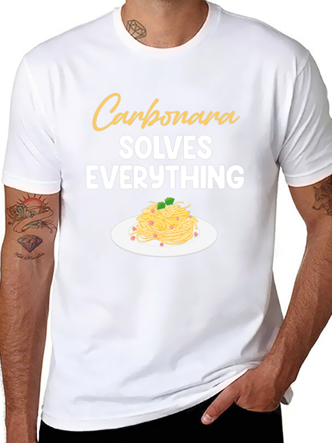 Carbonara Solves Everything Graphic T-Shirt