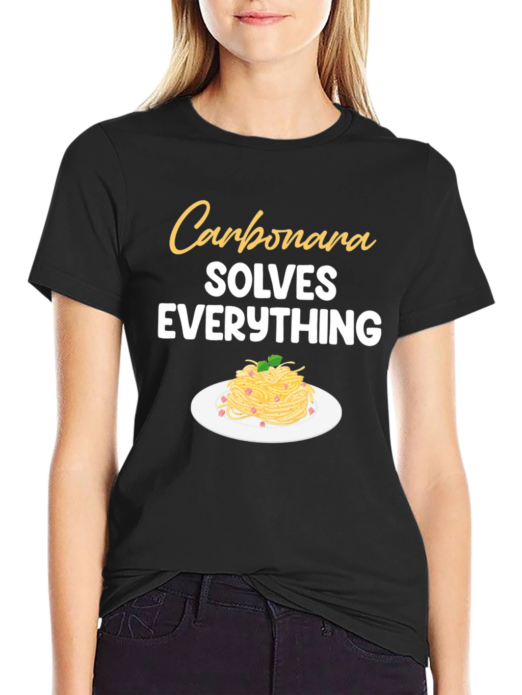 Carbonara Solves Everything Graphic T-Shirt