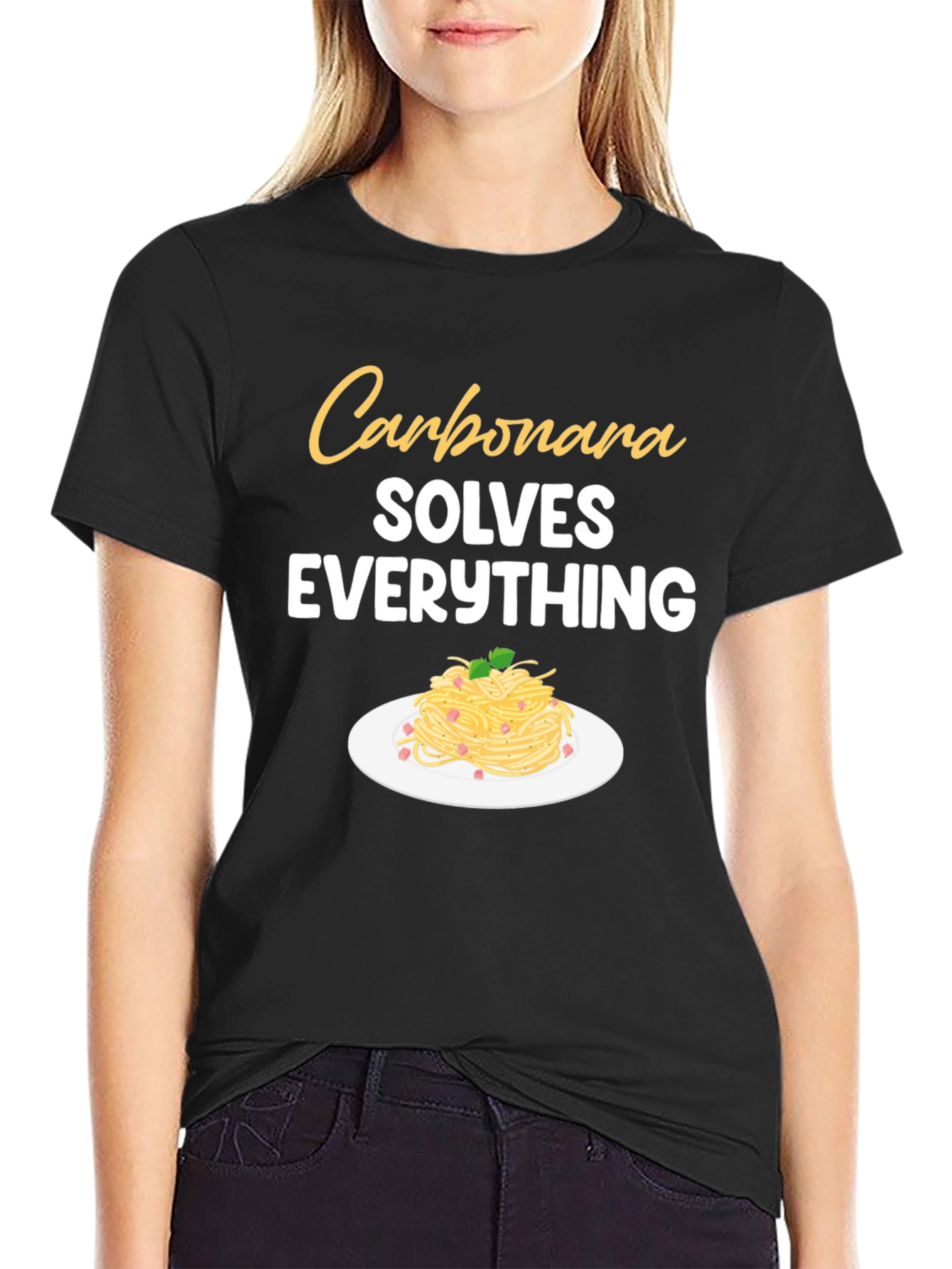Carbonara Solves Everything Graphic T-Shirt