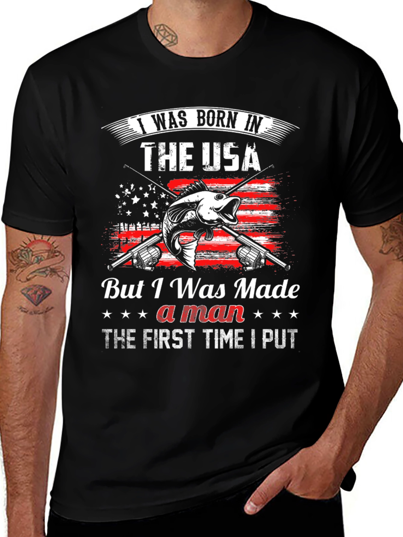 Born in the USA Fishing T-Shirt