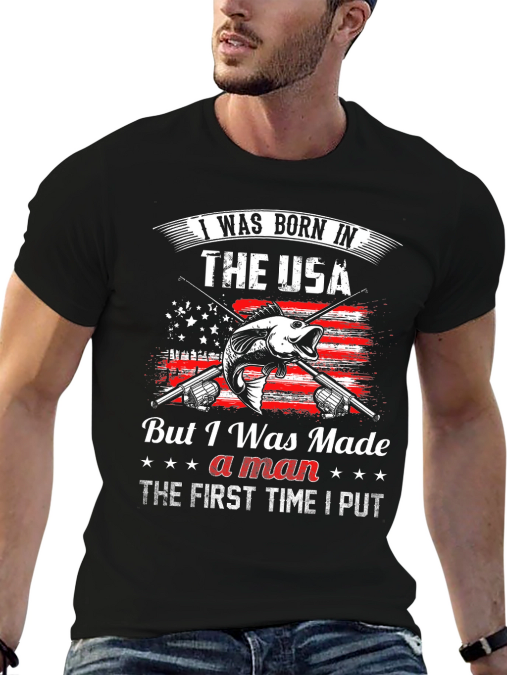 Born in the USA Fishing T-Shirt
